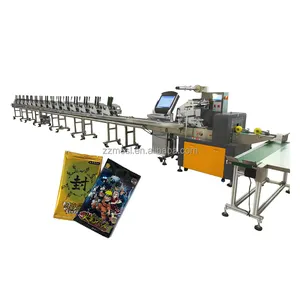 Automatic Issuing Card Friction Feeder Weighing Detection Proportioning Trading Card Flow Wrapper Machine