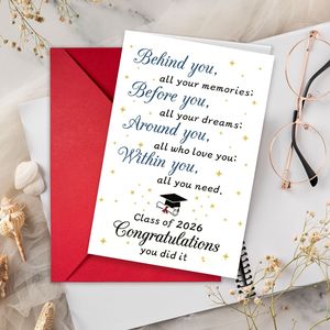 Tarjetas de Felicitación Rectangulares Personalizadas con Sobres para Graduación y Cumpleaños 2026, Impresión <span class=keywords><strong>Te</strong></span> <span class=keywords><strong>Mu</strong></span> para Amigos y Compañeros de Clase - Product Image 4