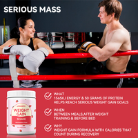 Lifeworth Protéine de Lactosérum pour Prise de Poids, Poudre Weight Plus, Stimulant d'Appétit pour Prise de Masse Musculaire, pour Homme et Femme