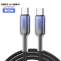 Cable de Datos USB-C a USB-C Tipo C de 3.3 Pies/6.6 Pies y 60 W, Cable de Carga Rápida en Ángulo Recto para iPhone 16 Pro Max Plus Samsung Galaxy