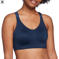 Pequeño MOQ Tallas grandes Mujeres Sujetador de apoyo Correa no ajustable Broche Racerback Sujetador deportivo personalizado