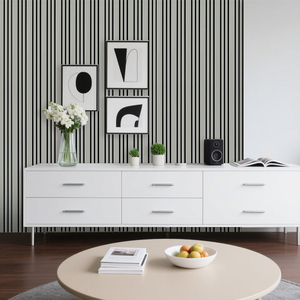 Chất lượng cao giảm tiếng ồn Acoustic Panel tường trần Panel ốp Slatted Pet fibre âm thanh hấp thụ trang trí trong nhà - Product Image 1