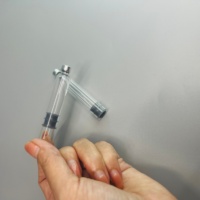 Flacon cassette en verre transparent de 3 ml, cartouche en verre borosilicate stérile, résistante aux fuites avec base noire, vente en gros en vrac, logo OEM