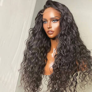 Parrucche Lunghe per Donne, Parrucca Frontale in Pizzo HD Senza Colla, Capelli Umani Brasiliani Pre-Pizzicati con Ricci <span class=keywords><strong>Jerry</strong></span> - Product Image 1