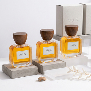 Aikun 100ml Small MOQ Fast Reply Custom Scent Sticker Logo OEM Bulk Square Glass Floral Perfume Cream <b>Box</b> Set for Gift Shop - Product Image 2