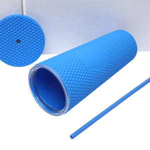 710ML 24OZ LOGO personalizado Multicolor vaso de doble capa con tapas y pajitas vasos reutilizables creativos de gran capacidad para exteriores - Product Image 6