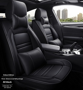 사계절 유니버설 시트 커버 베이지 럭셔리 가죽 풀 세트 카시트 커버 X3 시트 커버 블랙과 다크 브라운 시트 쿠션 - Product Image 6