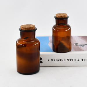 Pot <span class=keywords><strong>d</strong></span>'<span class=keywords><strong>apothicaire</strong></span> 30ml 50ml <span class=keywords><strong>Bouteille</strong></span> de réactif en verre ambré pour laboratoire de pharmacie et <span class=keywords><strong>apothicaire</strong></span> avec bouchon en verre - Product Image 5