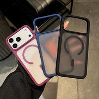 Coque de téléphone magnétique mate couleur pour iPhone 18 Pro Max, protection anti-chute avec boutons métalliques pour iPhone 17