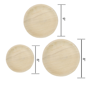 Areca Assiettes Alimentaires Feuille de <span class=keywords><strong>Palmier</strong></span> Vaisselle Assiettes Rondes Biodégradables Jetables - Product Image 3