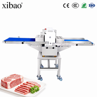 Nouvelle machine à trancher la viande commerciale, lame en acier allié, électrique 220/380V, haute capacité 300-500kg/h, découpe automatique de la viande