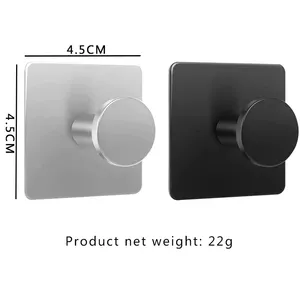 Heavy Duty Stainless Steel Self Adhesive Bathroom Kitchen 3m Hook Adhesive Wall Hooks