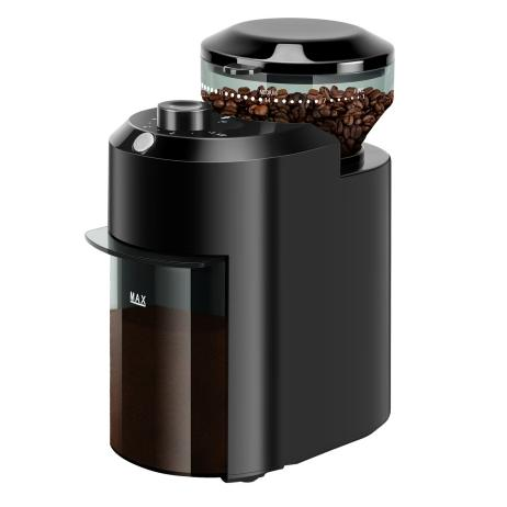 New Electric Flat Burr Coffee Grinder-Adjustable 28 Precise Grind Settings 80g Capacity-Professional Household Espresso Grinder