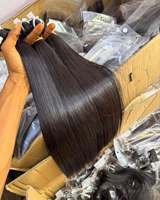 Cheveux bruts du Cambodge, cheveux indiens non traités, vente en gros en vrac, cheveux vietnamiens lisses naturels, tissage de cheveux bruts d'un seul donneur, mèches birmanes