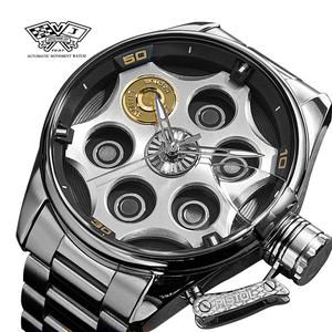 Reloj de Cuarzo Giratorio de Alta Gama para Hombre, Diseño 3D Hueco, Novedad Transfronteriza, a la Moda, de Acero Inoxidable de 44mm, Lujo al por Mayor con MOQ Bajo - Product Image 1