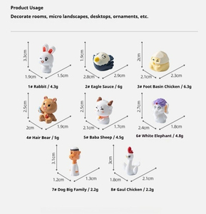 Figuras Decorativas de Conejos, Osos y Animales en <span class=keywords><strong>Miniatura</strong></span> para Jardinería y Paisajismo - Product Image 3