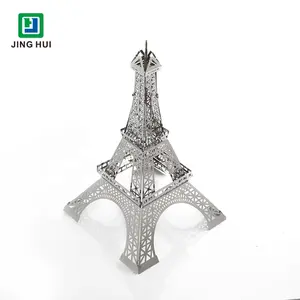 Знаменитая 3d-модель из металла с изображением Эйфелевой башни здания на заказ