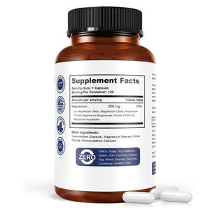 カスタム製造マグネシウムカプセルグリシン酸シトラート三重マグネシウム複合体穏やかなリラクゼーションサプリメント - Product Image 2