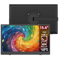 Écran externe ultra-fin de 15,6 pouces pour jeux, LCD, 60 Hz, 1080p FHD, IPS, pour Switch, ordinateur portable, moniteur portable