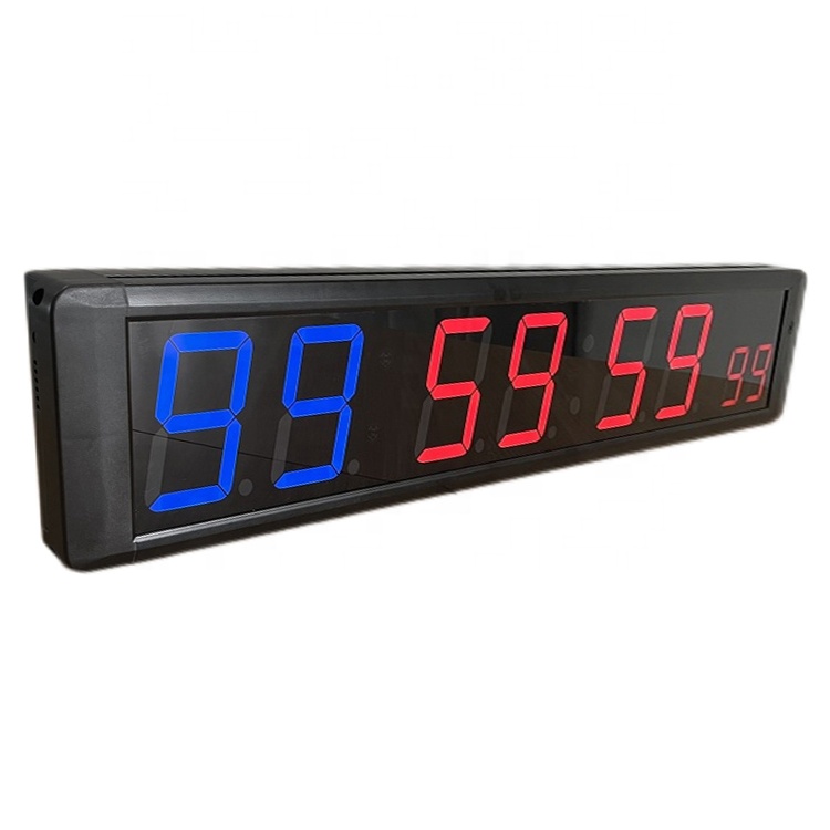 8 Digit LED Jam Dinding Besar Tabata Timer Jam Tangan Olahraga Timer Gym dengan Remote Crossfit