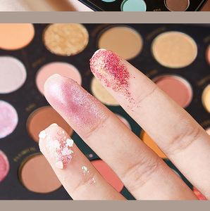 2022 OEM personalizado 40g mate impermeable paleta de sombras de ojos vegano brillo punto seco sombra de luz 100 Uds con acabado metálico - Product Image 5