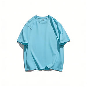 Camiseta Casual de Manga Corta para Hombre, Tejido de Punto Sólido 100% Algodón, Estilo Vintage, Talla Grande, Transpirable, Personalizada, Venta al Por Mayor OEM - Product Image 1