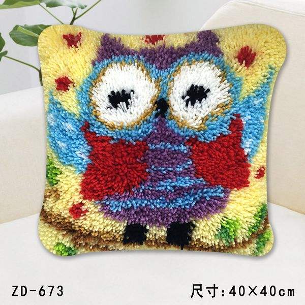 Housse de coussin de crochet de loquet de hibou