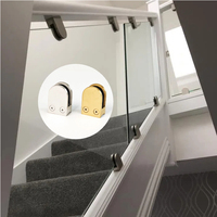 Glasgeländer-Befestigung Bodenmontierte Spigots Handlaufzubehör 304 316 Edelstahl Glasklammer für 8-12mm Glas