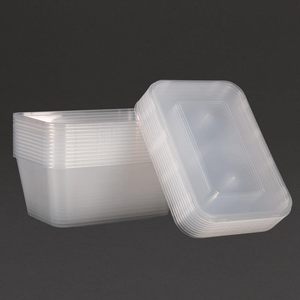 Customizable 1250ml Rectangular <b>Clear</b> Microwavable PP Disposable Environment-friendly Sushi Salad Takeaway Lunch <b>Box</b> Food - Product Image 3
