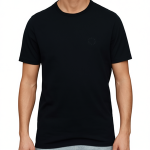 Camiseta para Hombre Mss, Corte Regular, 100% Algodón, Cuello Redondo, Manga Corta, Color Sólido Informal, Tejido de Punto Jersey, Logotipo Frontal - Product Image 1