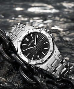 <span class=keywords><strong>Orologio</strong></span> di Lusso in <span class=keywords><strong>Oro</strong></span> per <span class=keywords><strong>Uomo</strong></span>, Cassa Ottagonale in Acciaio Inossidabile, Quadrante Nero Testurizzato, Calendario, Luminoso, al Quarzo, <span class=keywords><strong>Orologio</strong></span> da Polso Business - Product Image 4
