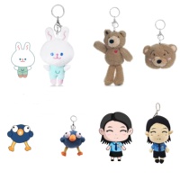 Uyeah EN71/CPC – Nouveau porte-clés en peluche ours en coton brodé personnalisé avec logo, jouet en peluche mignon, cadeau