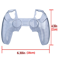Coque PC transparente de haute qualité pour poignée PS5 coque de protection transparente pour contrôleur PS5 avec couvercle de pouce