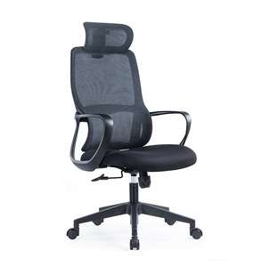 Silla de oficina ergonómica con respaldo alto, cómoda y relajante con reposacabezas ajustable, directo de fábrica, buen precio para Boss - Product Image 1