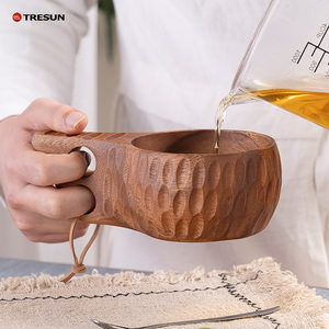 Taza Navideña de Madera Hecha a Mano, Taza Finlandesa Kuksa, Taza de Madera para Leche, Té y Café, con Tazas Personalizadas, Regalo Artesanal de Madera de Acacia - Product Image 5