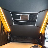 Tente de toit de camping 4x4 tout-terrain 2,6*1,3m en aluminium triangulaire, grande hauteur, grand espace, pour pick-up LC100 200 300