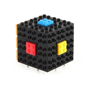 Neuankömmling DIY Bausteine 3x3x3 Magic Puzzle Cube Creative Assem ble Cube Spiel Pädagogische Rubix Spielzeug für Kinder