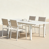 Fauteuil empilable en aluminium HOMFUL pour jardin et terrasse