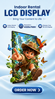 Pemutar Iklan Layar Dinding LCD Panel Video Panel Tampilan Edukasi Panel Digital Signage Sewa Layar LCD