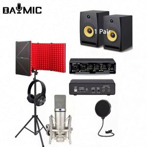 Kit d'équipement de diffusion et d'enregistrement professionnel pour studio et diffusion en direct, comprenant moniteur actif, microphone, carte son et kit de isolation acoustique pour chant à domicile - Product Image 5