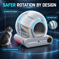 Bac à litière automatique pour chat avec contrôle par application, élimination des odeurs, protection de sécurité pour plusieurs chats, toilette intelligente pour chat, bac à litière autonettoyant