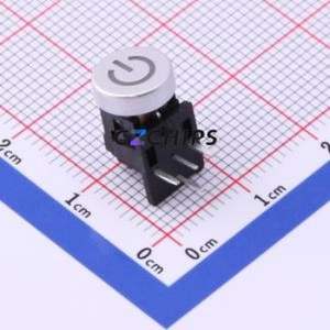 K6-6277D02 Tactile Switch Through hole Component (THT) Switch 2.5N Through Hole 13.2mm 8.2mm - Product Image 1