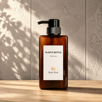 Bouteille à pompe carrée personnalisée en ambre vert et blanc, 250 ml, 16 oz, 8 oz, pour savon liquide, lotion corporelle, shampoing, best-seller