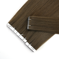 Extensions de cheveux naturels vierges à bandes adhésives invisibles, double épaisseur, cuticules alignées, Remy, extensions à bandes invisibles injectables