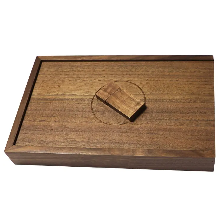 Newly Creativity Wooden Photo Album Box customize USB Flash drive with box Wedding Memory Photography Studio promotional logo