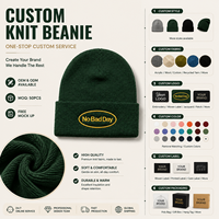 Gorros de Invierno Personalizados al por Mayor con Logotipo, Gorro de Lana Suave con Parche Bordado Ovalado