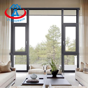 Zhtdoors Tốt Hẹp Khung Đôi Tráng Men Nhỏ Đúc Sắt Casement Nhôm Cửa Sổ Ở Khóa Trắng Giá Rẻ Giá - Product Image 2