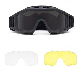 Lunettes anti-buée tactiques d'extérieur Lunettes de ventilateur polarisées de l'armée de criquet pèlerin pour CS Sports 3 Portable Interchangeable Anti-Impact - Product Image 3