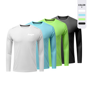 Camiseta Deportiva de Manga Larga para Hombre, Personalizada OEM, con Estampado Reflectante, Ultraligera, de Secado Rápido, Transpirable, de Malla, para Correr y Hacer Ejercicio - Product Image 3