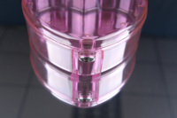 Boîte à cadeau en plastique, boîtier cadeau en forme de cœur avec motifs artisanaux, boîtier de rangement transparent pour art